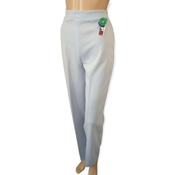 Cape Cod Match Mates Pants NOS Pale Blue Knit Vtg 70s Sz 10 Costume Theater Prop - Picture 5 of 16